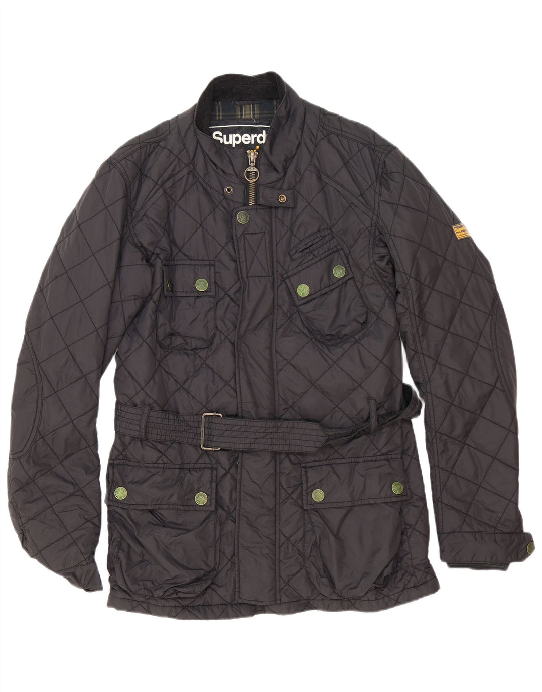 Giacca da corsa trapuntata da uomo Superdry UK 42 XL nylon nero