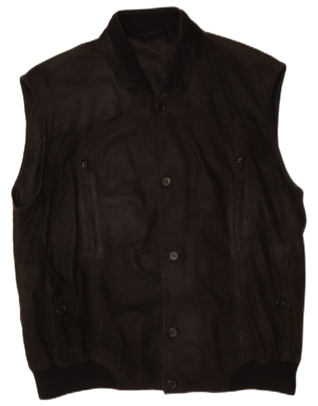 Gilet in pelle da uomo Striwa IT 58 4XL Pelle nera