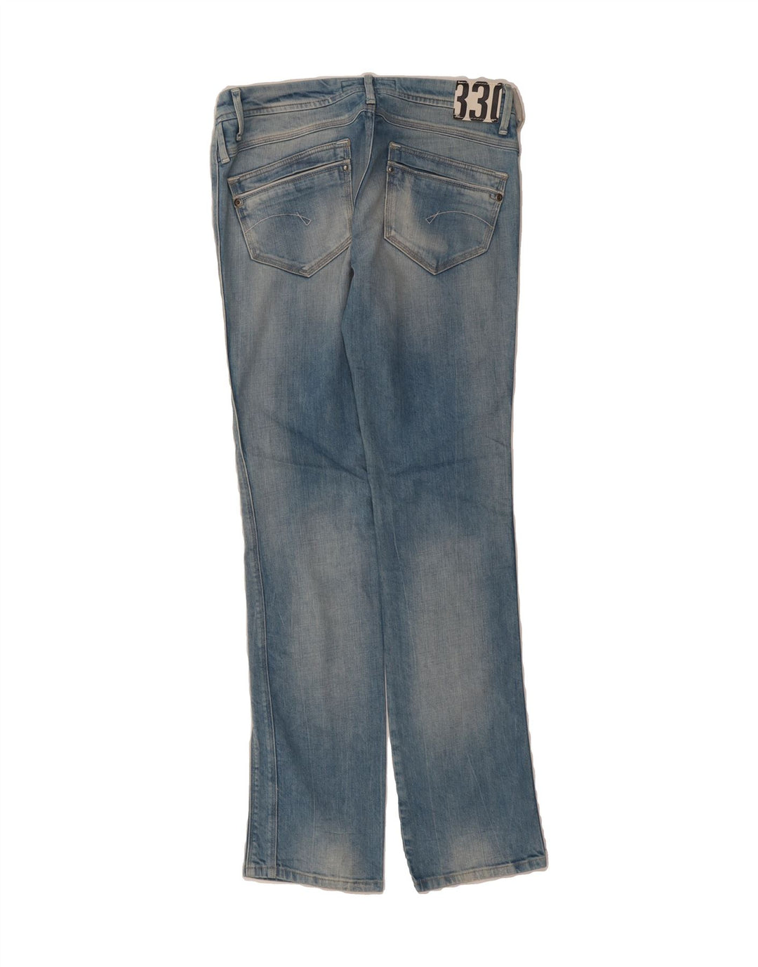 G-STAR Womens 3301 Straight Jeans W34 L34 Blue Vintage G-Star and Second-Hand G-Star from Messina Hembry 