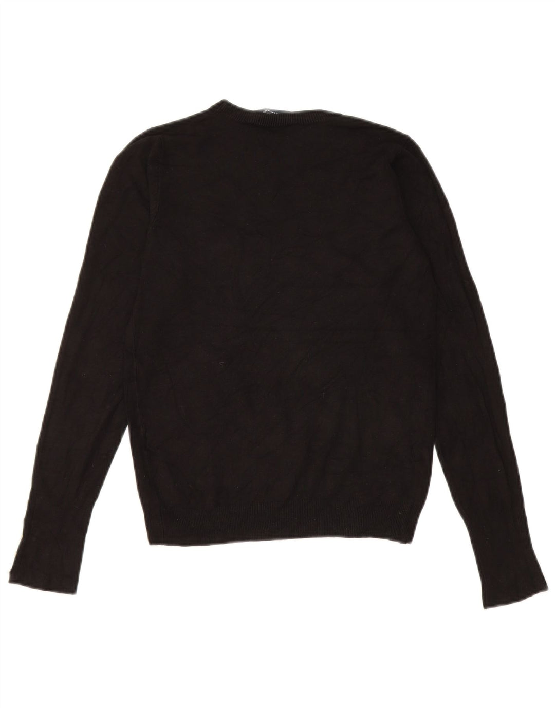 Maglione maglione girocollo da donna Zara UK 8 piccolo in viscosa nera