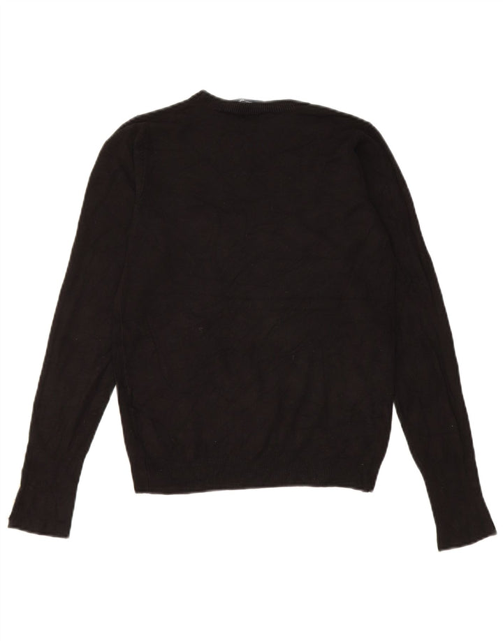 Maglione maglione girocollo da donna Zara UK 8 piccolo in viscosa nera
