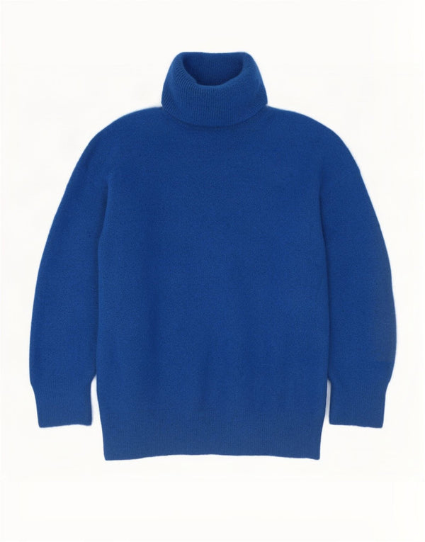 Maglione maglione oversize con collo alto da donna Zara UK 14 Acrilico blu medio