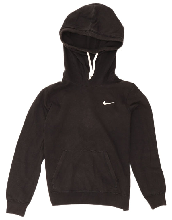 Maglia con cappuccio da donna Nike UK 14 cotone nero medio