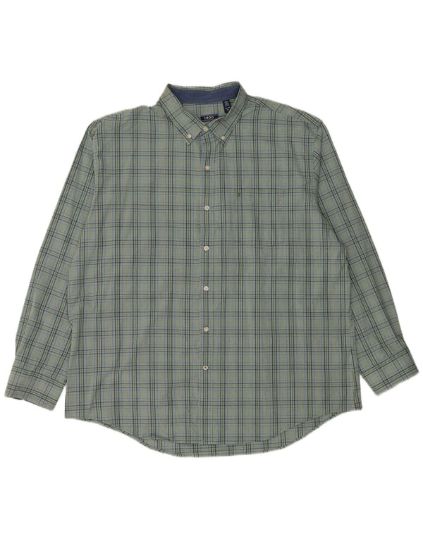 Camicia da uomo IZOD 2XL in cotone a quadri verdi