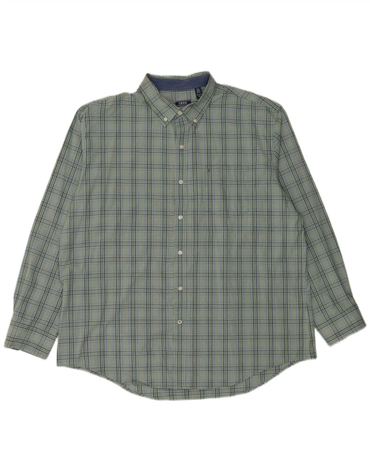 Camicia da uomo IZOD 2XL in cotone a quadri verdi
