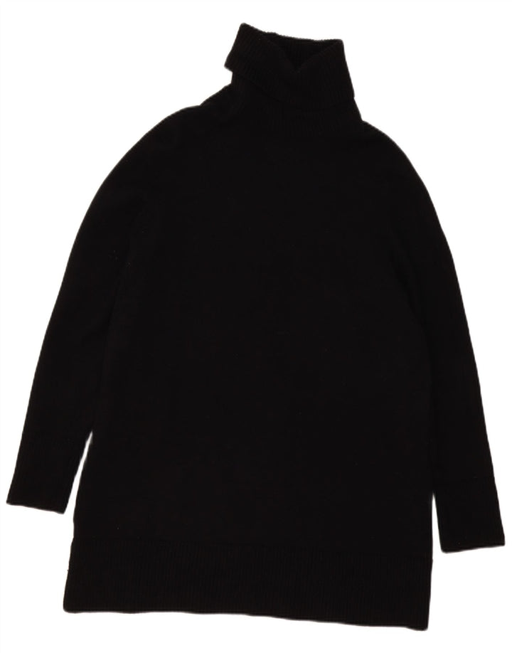 Maglione a collo alto oversize da donna Zara UK 10 piccolo in viscosa nera
