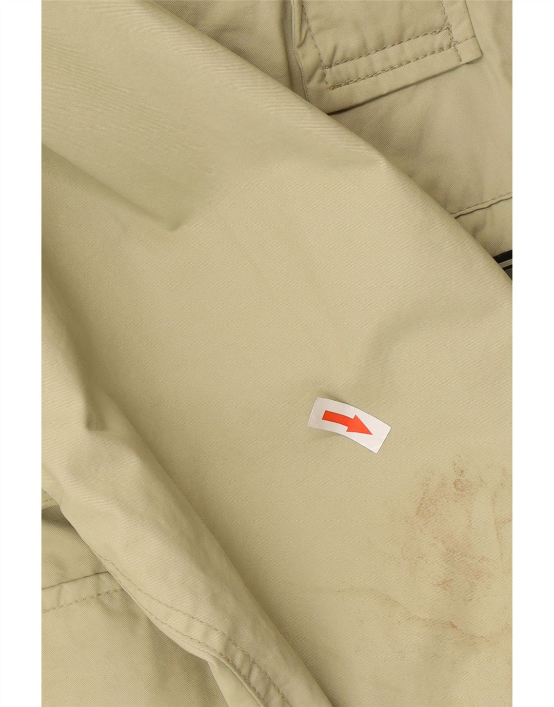 Giacca anorak da uomo con cappuccio CAT UK 40 grande cotone kaki