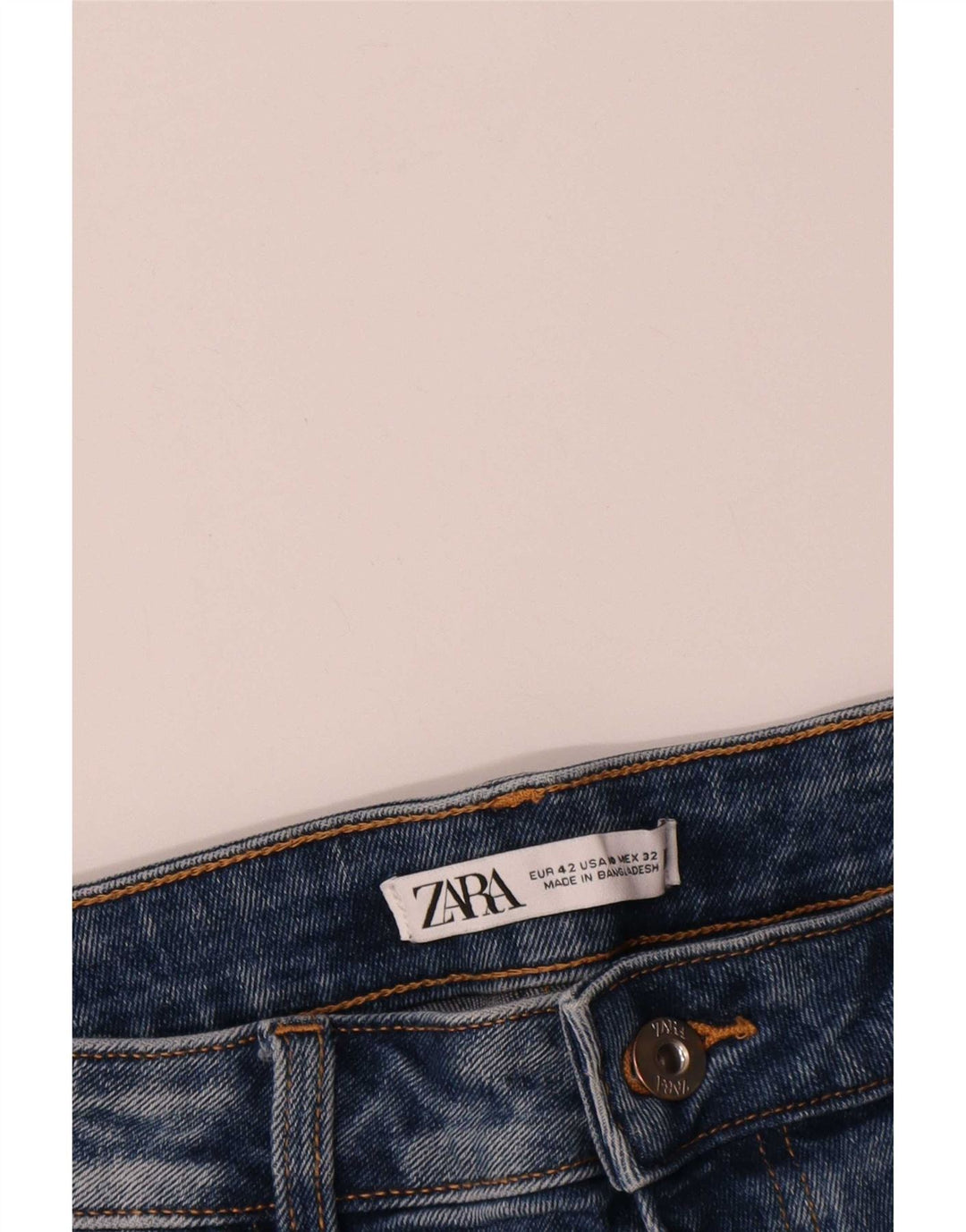 Jeans corti da donna Zara EU 42 Large W32 L25 Blu