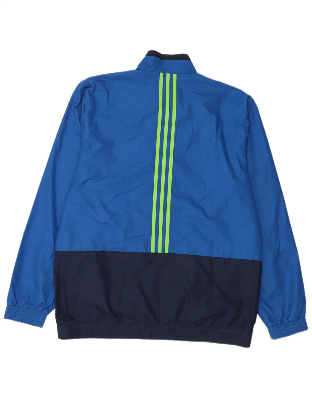 Giacca da tuta da uomo Adidas UK 42/44 Large Blu Colourblock Poliestere