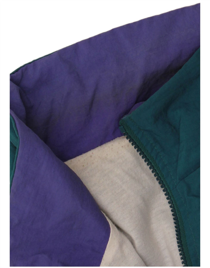 Giacca da tuta da uomo vintage vestibilità ampia, grande color block blu