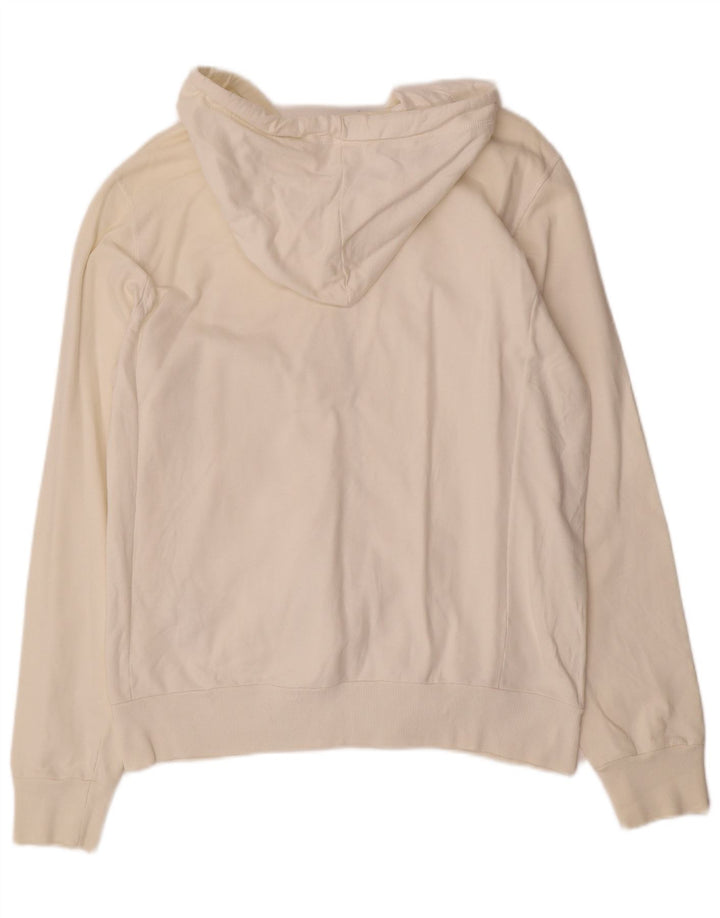 Maglione con cappuccio e zip da uomo Wrangler in cotone bianco sporco medio