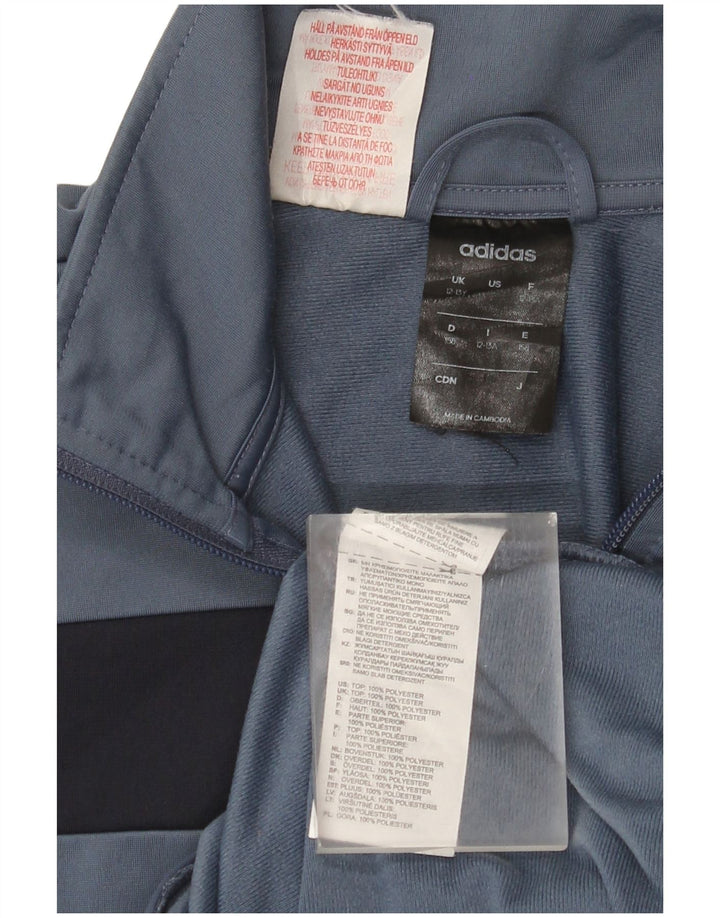 Giacca da tuta da ragazzo Adidas 12-13 anni in poliestere color block grigio
