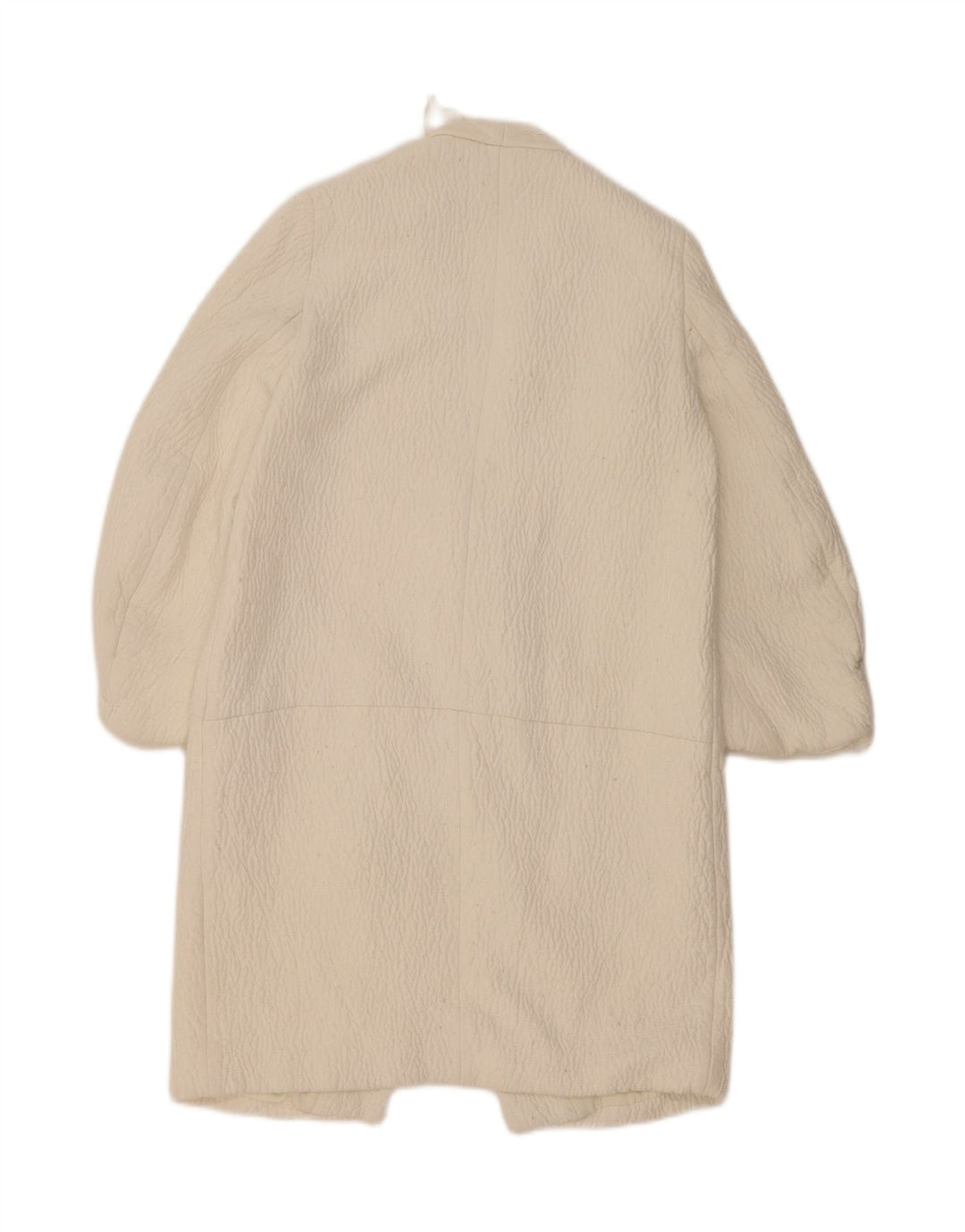 Cappotto da donna Zara UK 14 Poliestere bianco sporco medio