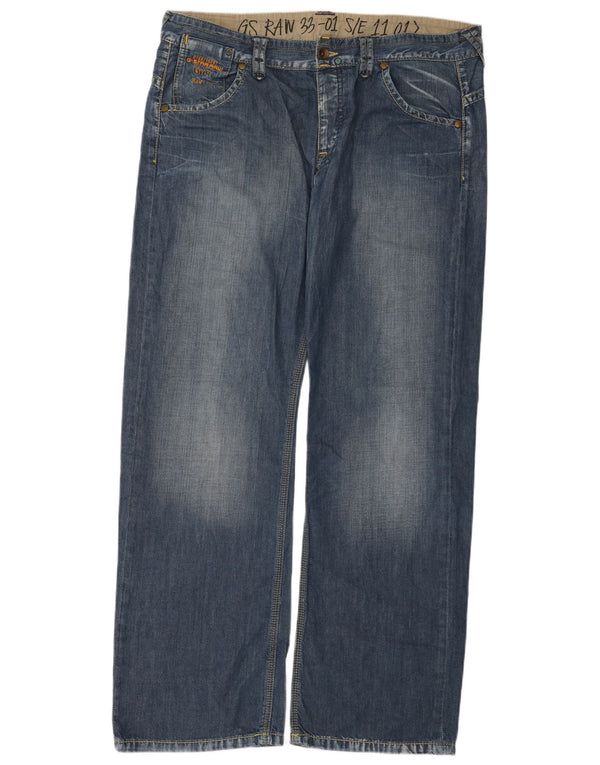 Jeans dritti da uomo G-Star 3301 W38 L34 cotone blu