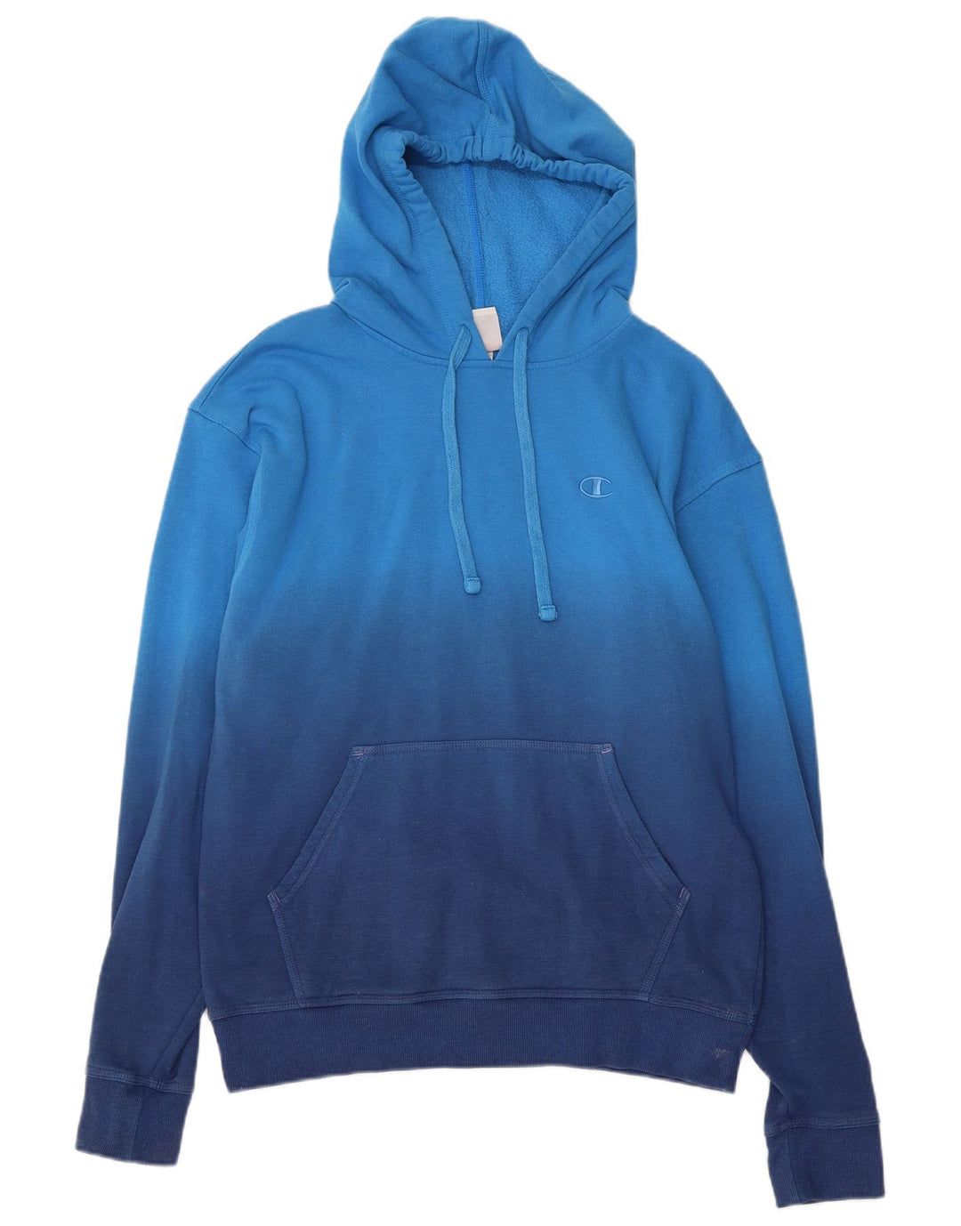 Maglione con cappuccio da uomo CHAMPION in cotone color block blu medio