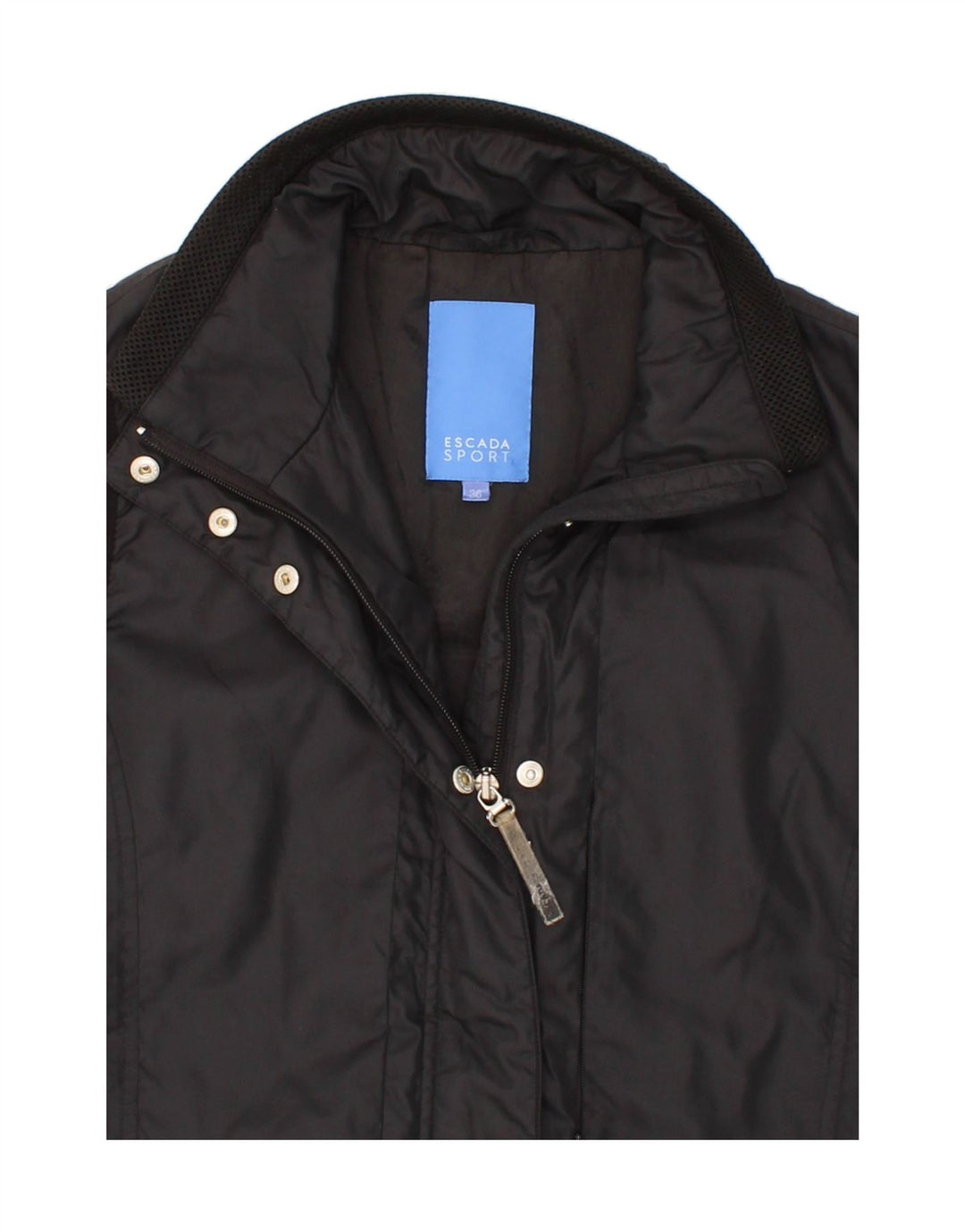 ESCADA Womens Sleeveless Tracksuit Top Jacket EU 36 Small Black Polyester Vintage Escada and Second-Hand Escada from Messina Hembry 