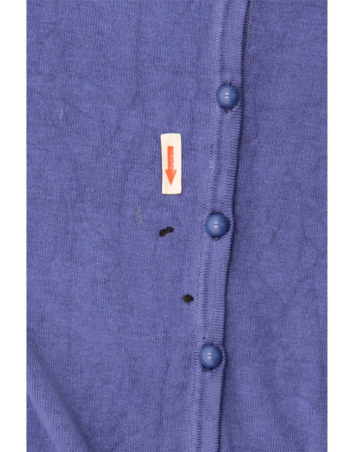 Maglione cardigan da donna Marks & Spencer UK 16 grande viscosa blu