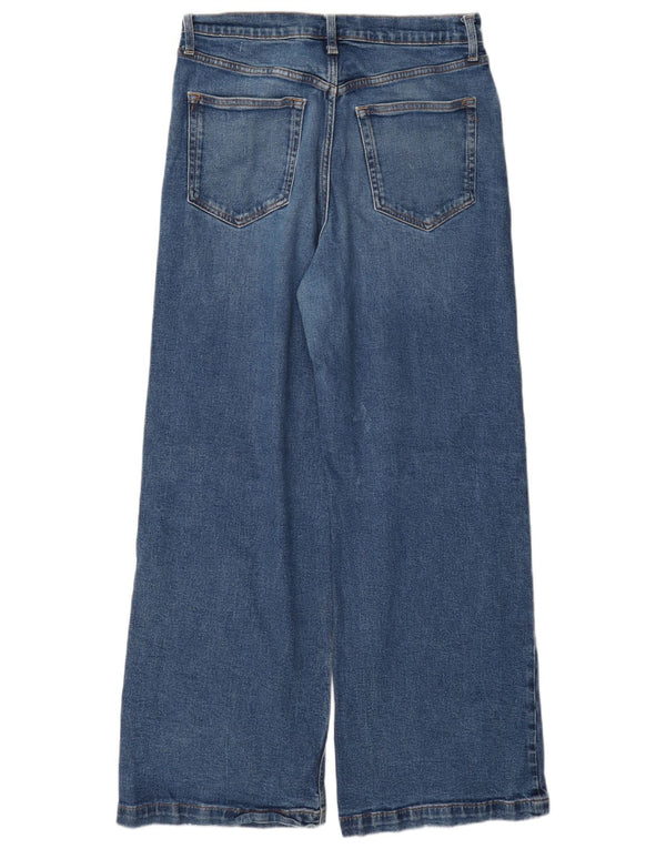 Gap Jeans da donna a gamba larga a vita alta US 10 Large W30 L30 Cotone blu