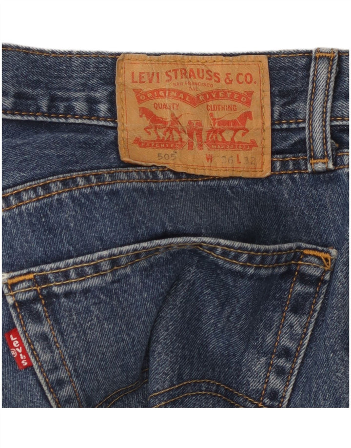 LEVI'S Jeans dritti da uomo 505 W36 L32 Blu