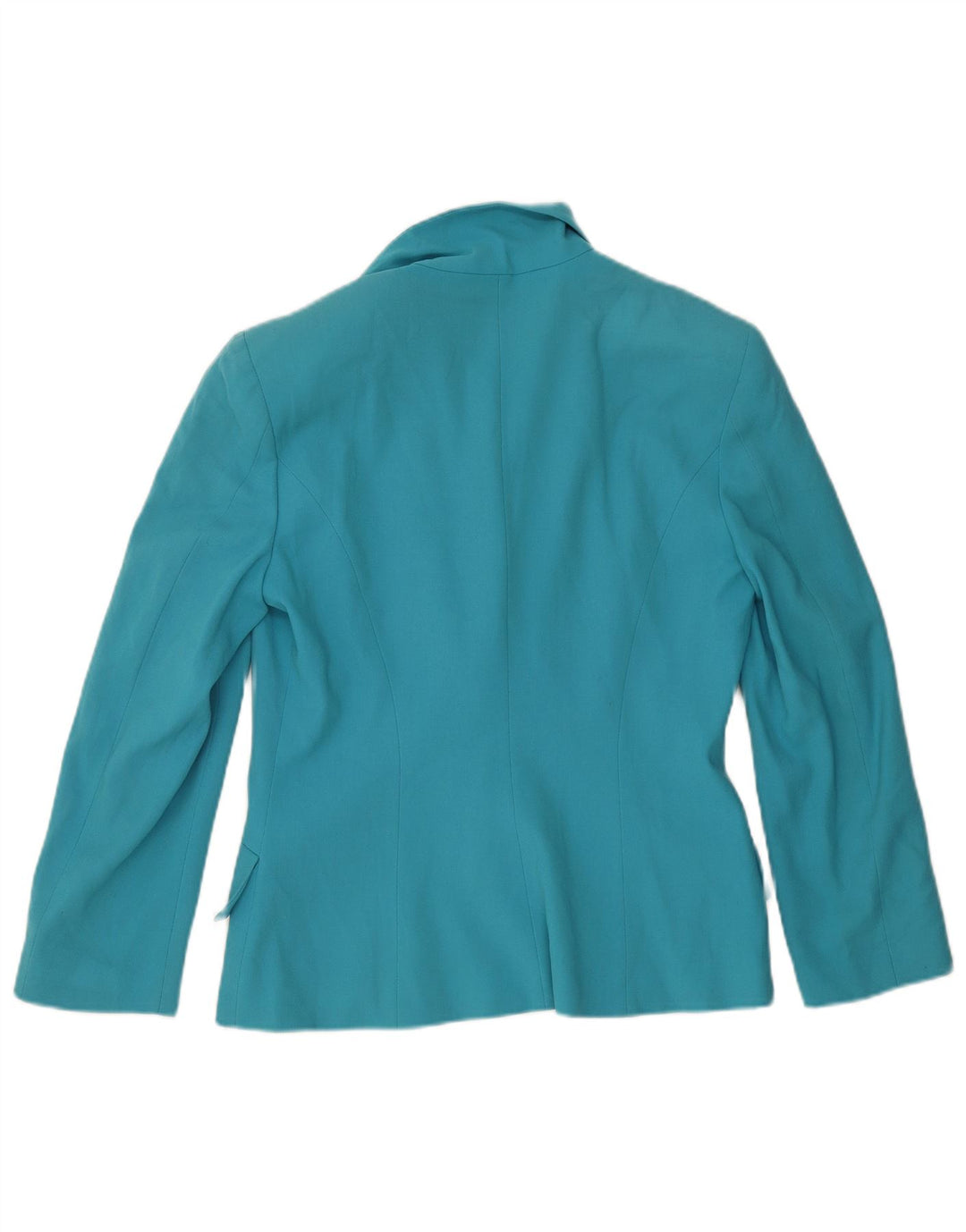 Giacca blazer vintage da donna a 1 bottone UK 16 grande lana blu