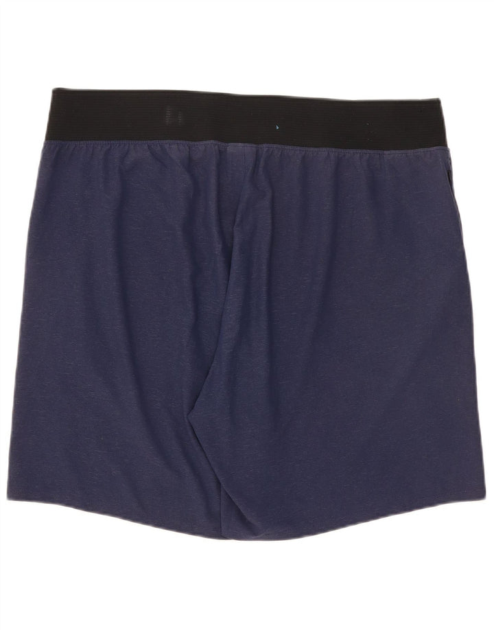 Pantaloncini sportivi Reebok da uomo XL blu navy in poliestere color block