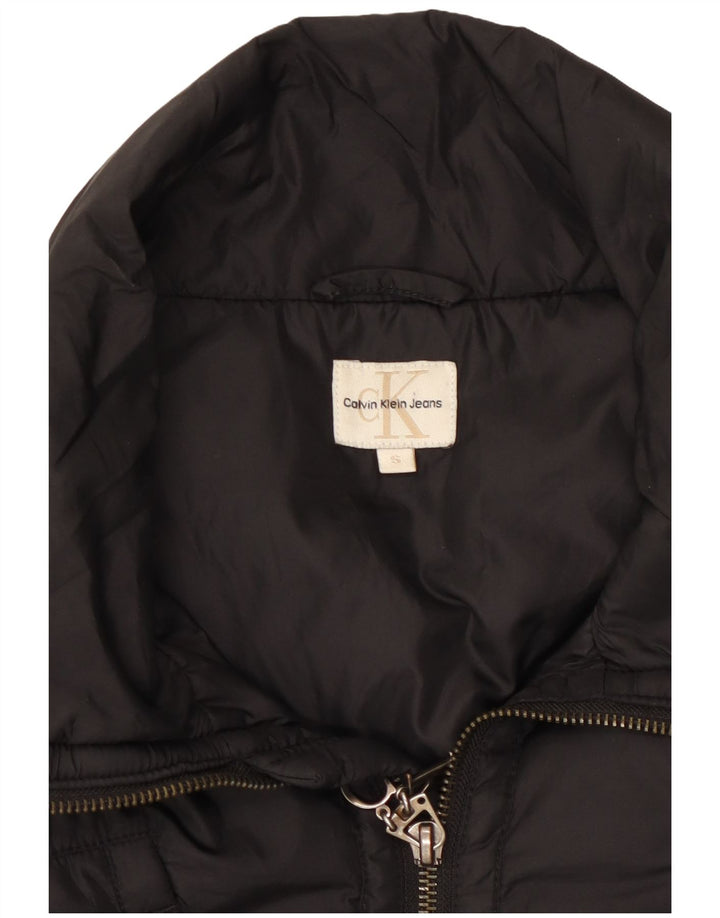 Giubbotto bomber corto da donna Calvin Klein Jeans UK 10 piccolo poliestere nero