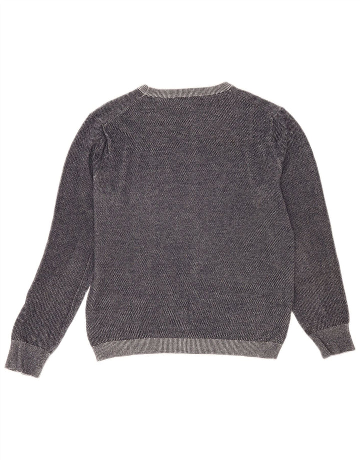 J. Crew Maglione da uomo con scollo a barca piccolo in cotone blu navy