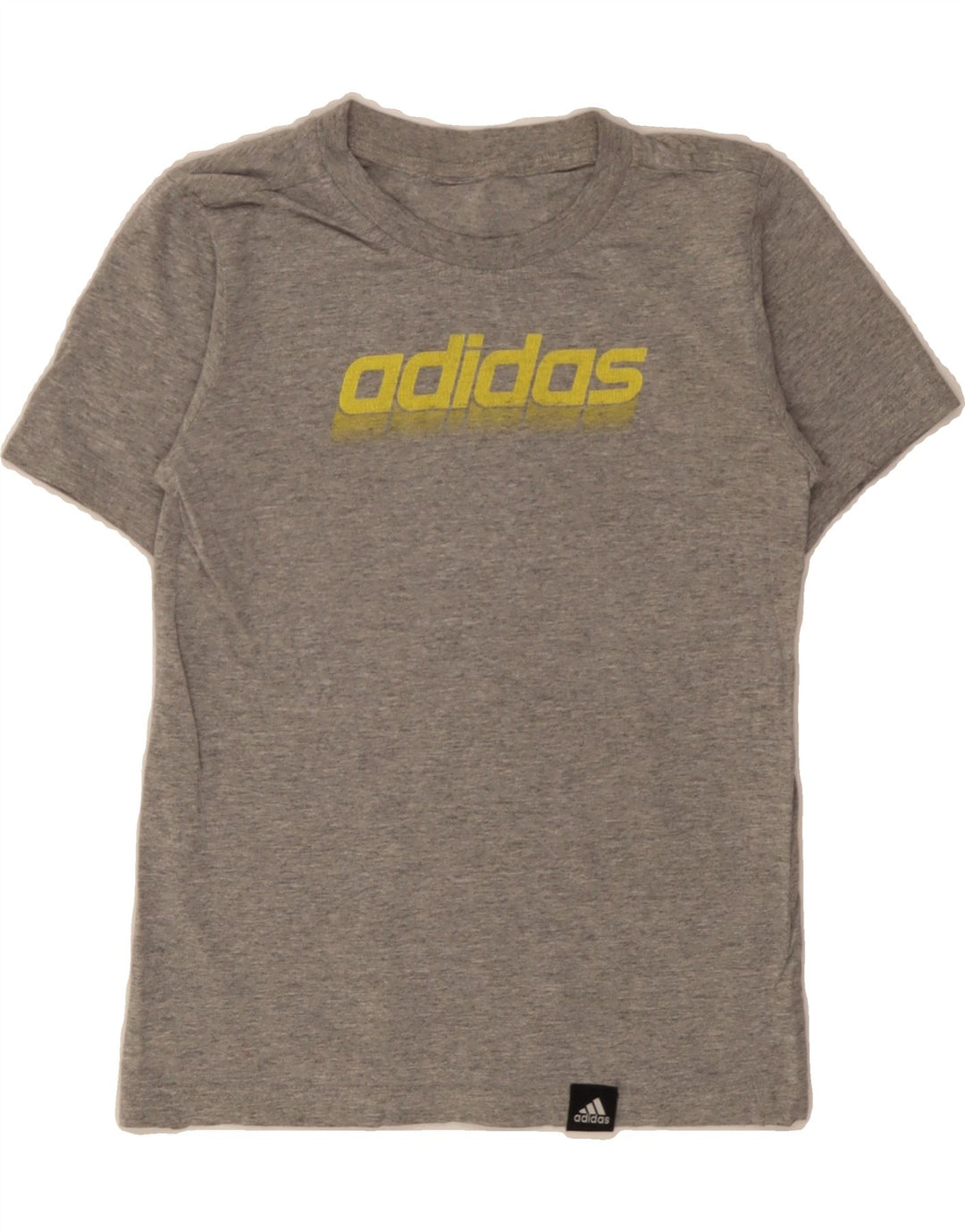 ADIDAS Boys Graphic T-Shirt Top 7-8 Years Grey Vintage Adidas and Second-Hand Adidas from Messina Hembry 