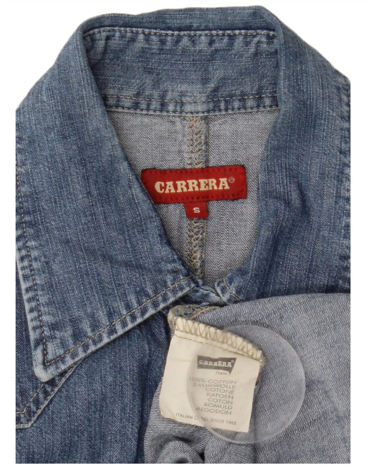Camicia di jeans da donna CARRERA UK 10 piccola in cotone blu