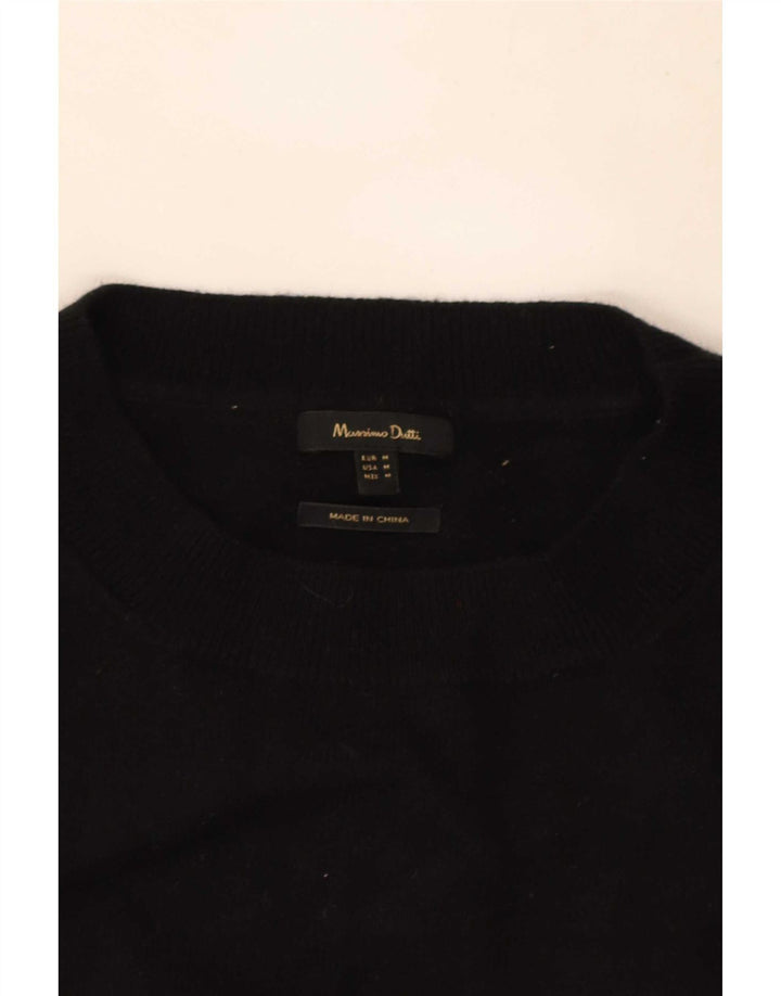 Maglione maglione girocollo da donna Massimo Dutti UK 14 medio nero