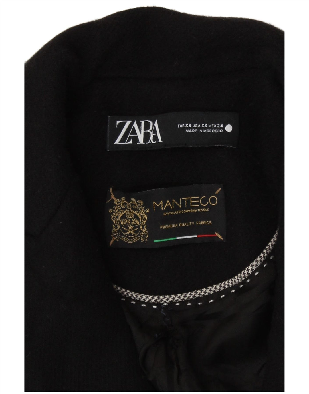Soprabito ampio da donna Zara UK 6 XS Nero