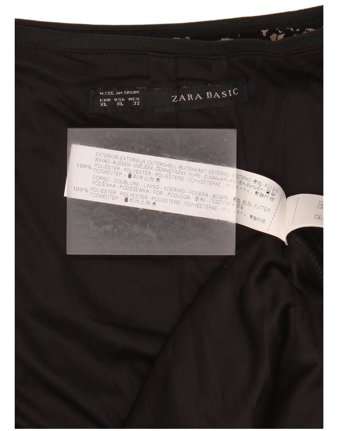 Gonna midi da donna Zara XS W30 poliestere floreale nero