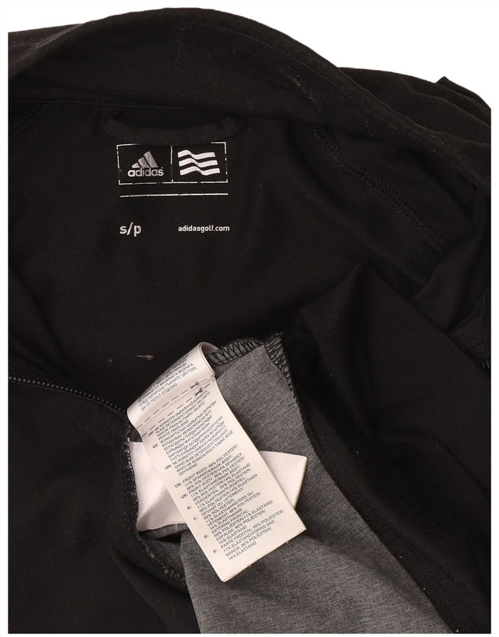 Giacca da ginnastica da donna con motivo astratto Adidas UK 10 piccola nera