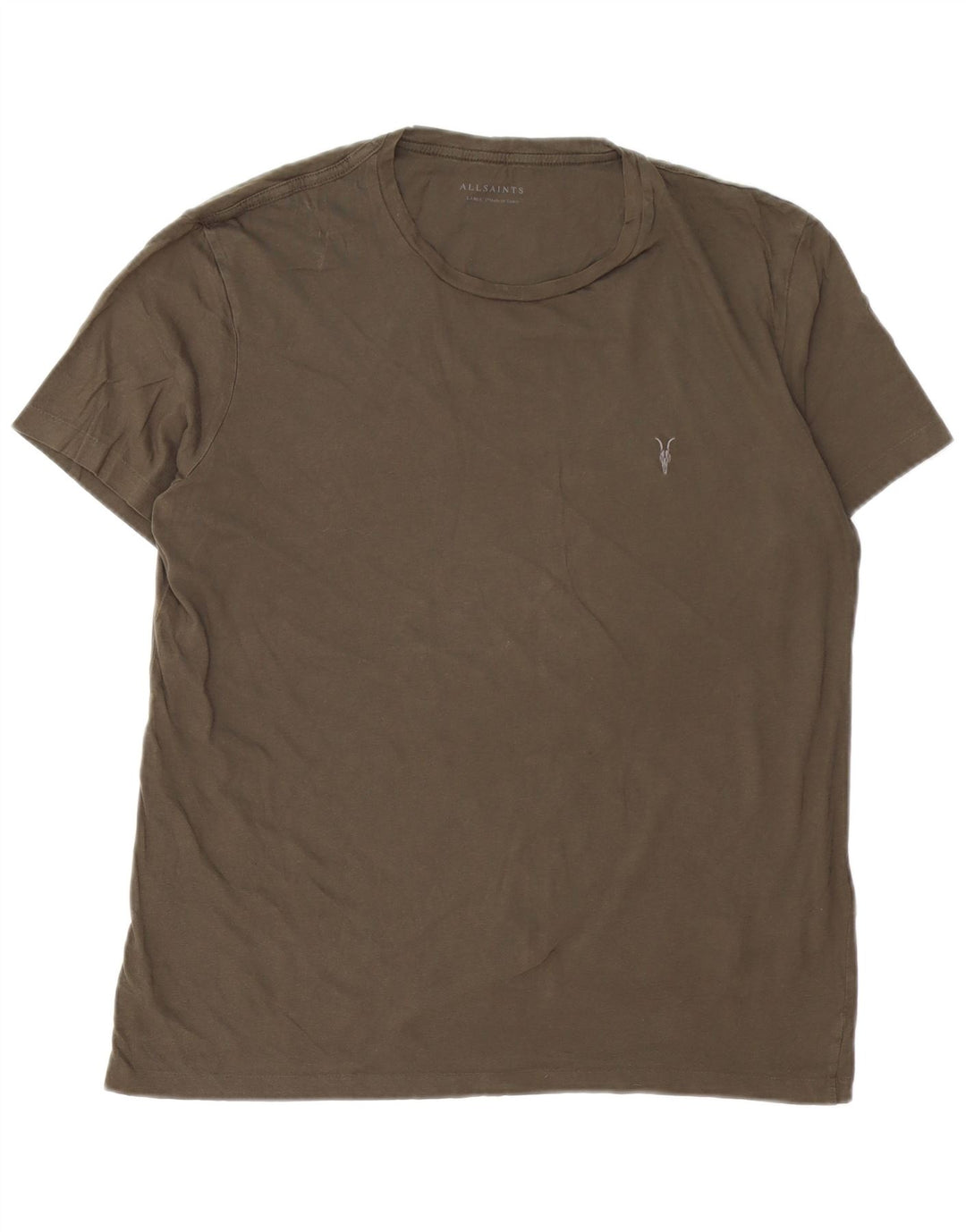 T-shirt da uomo ALL SAINTS Top grande in cotone kaki