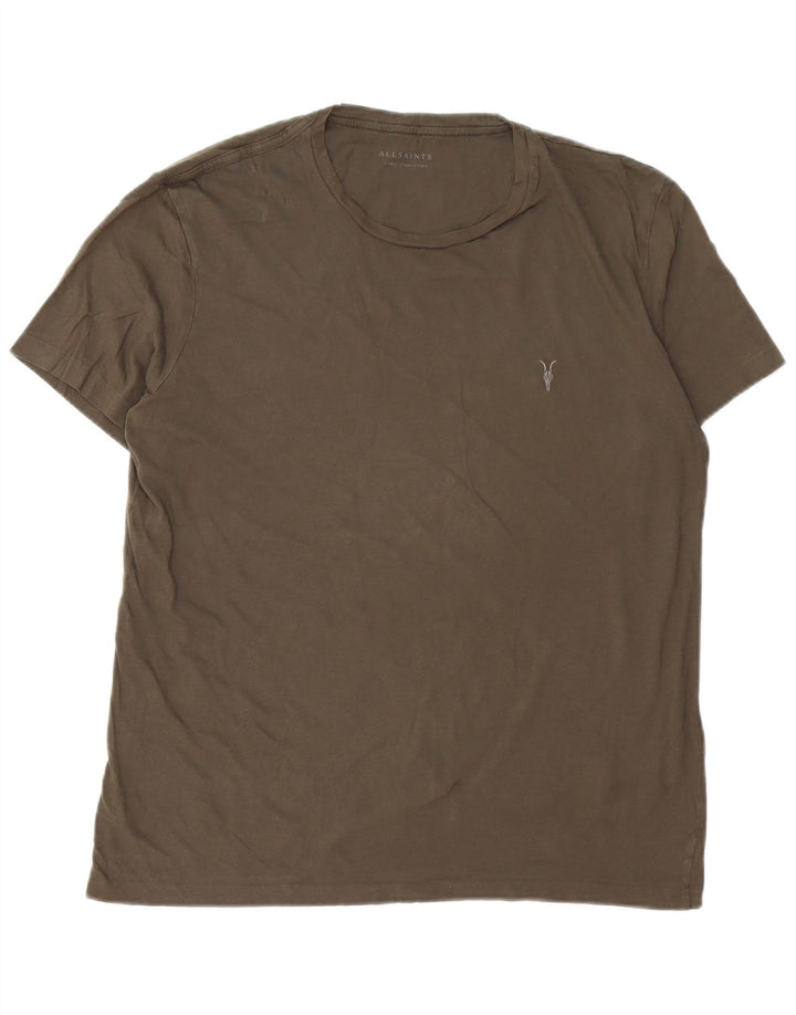 T-shirt da uomo ALL SAINTS Top grande in cotone kaki