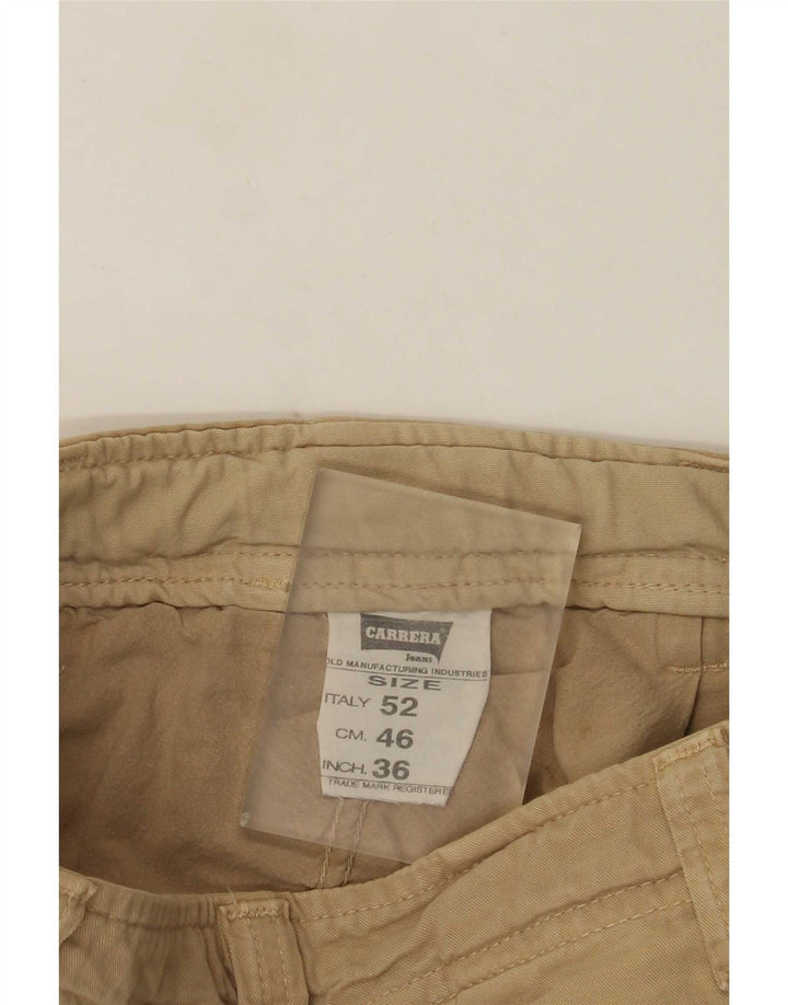 Pantaloncini cargo da uomo Carrera W36 grandi in cotone beige
