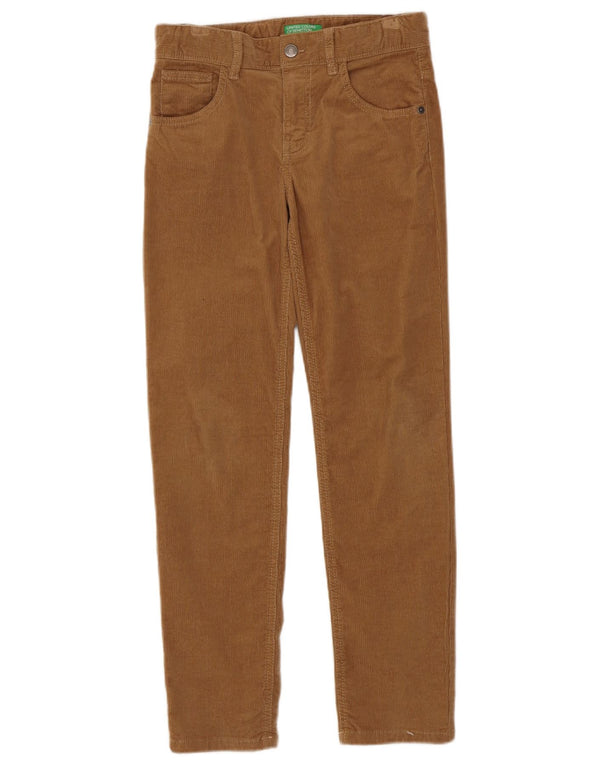 Pantaloni dritti in velluto a coste da bambino Benetton 10-11 anni XL W26 L27 Beige
