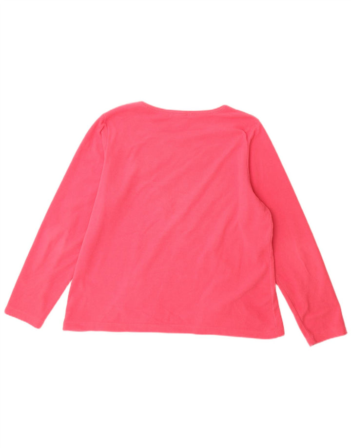 Maglione in pile da donna Tommy Hilfiger UK 18 XL poliestere rosa