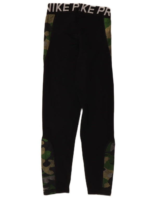 Leggings grafici da donna Nike UK 4 XS poliestere mimetico nero