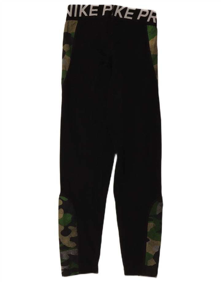 Leggings grafici da donna Nike UK 4 XS poliestere mimetico nero