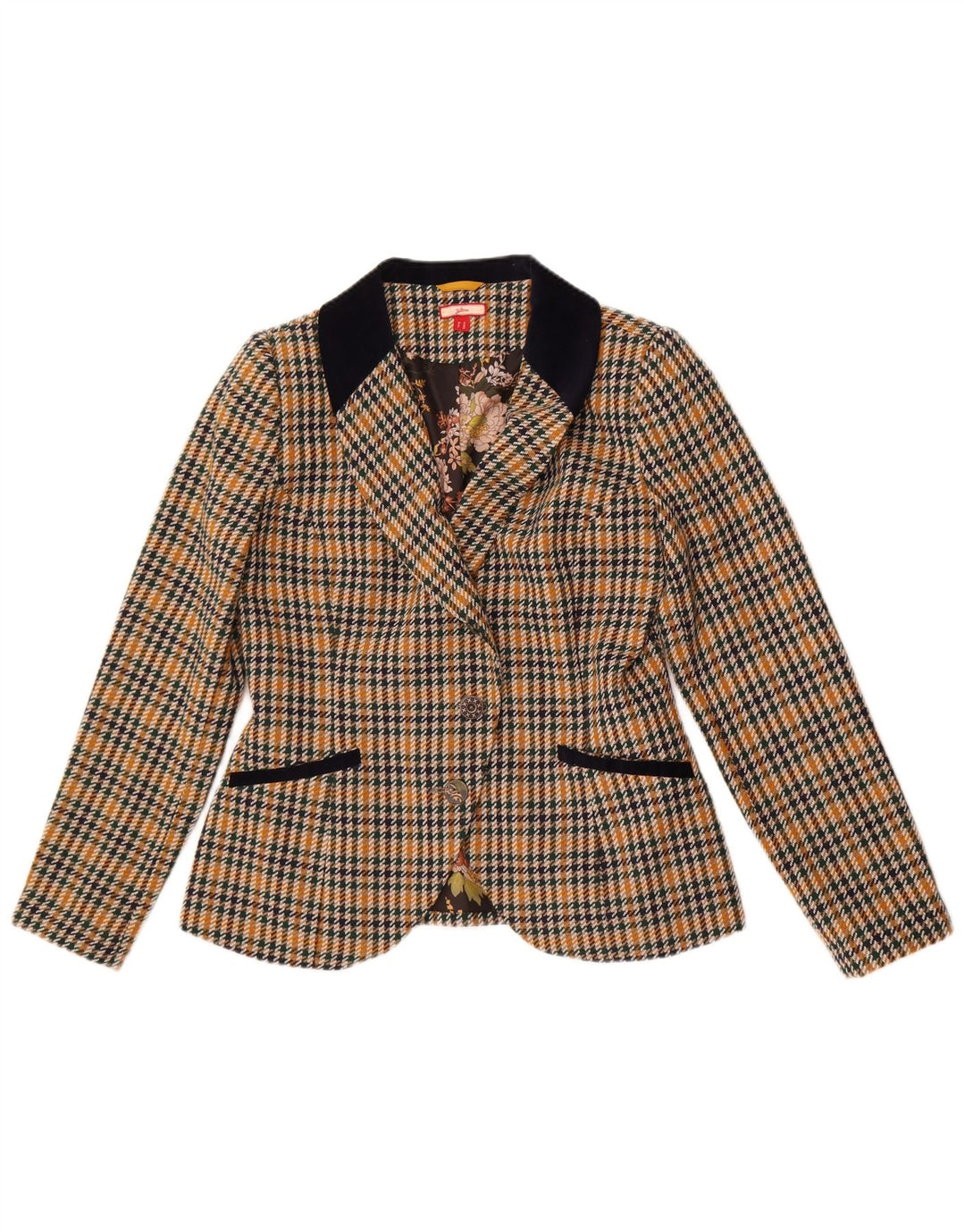 Giacca blazer da donna Joe Browns UK 12 pied de poule medio multicolore