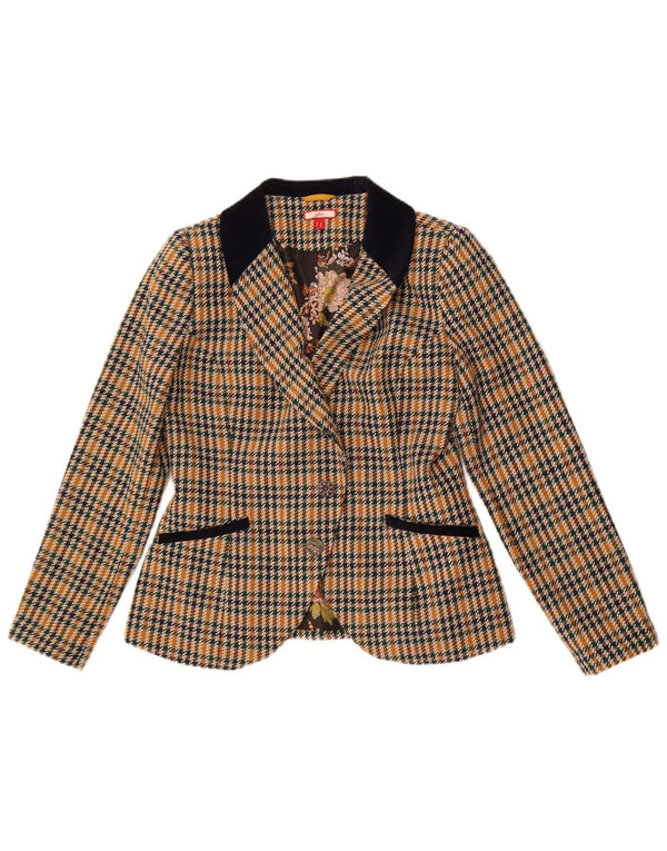 Giacca blazer da donna Joe Browns UK 12 pied de poule medio multicolore