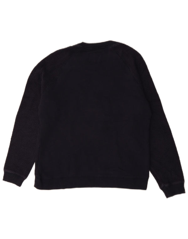 Felpa con grafica da donna Superdry Maglione UK 14 Medio Blu Navy Cotone