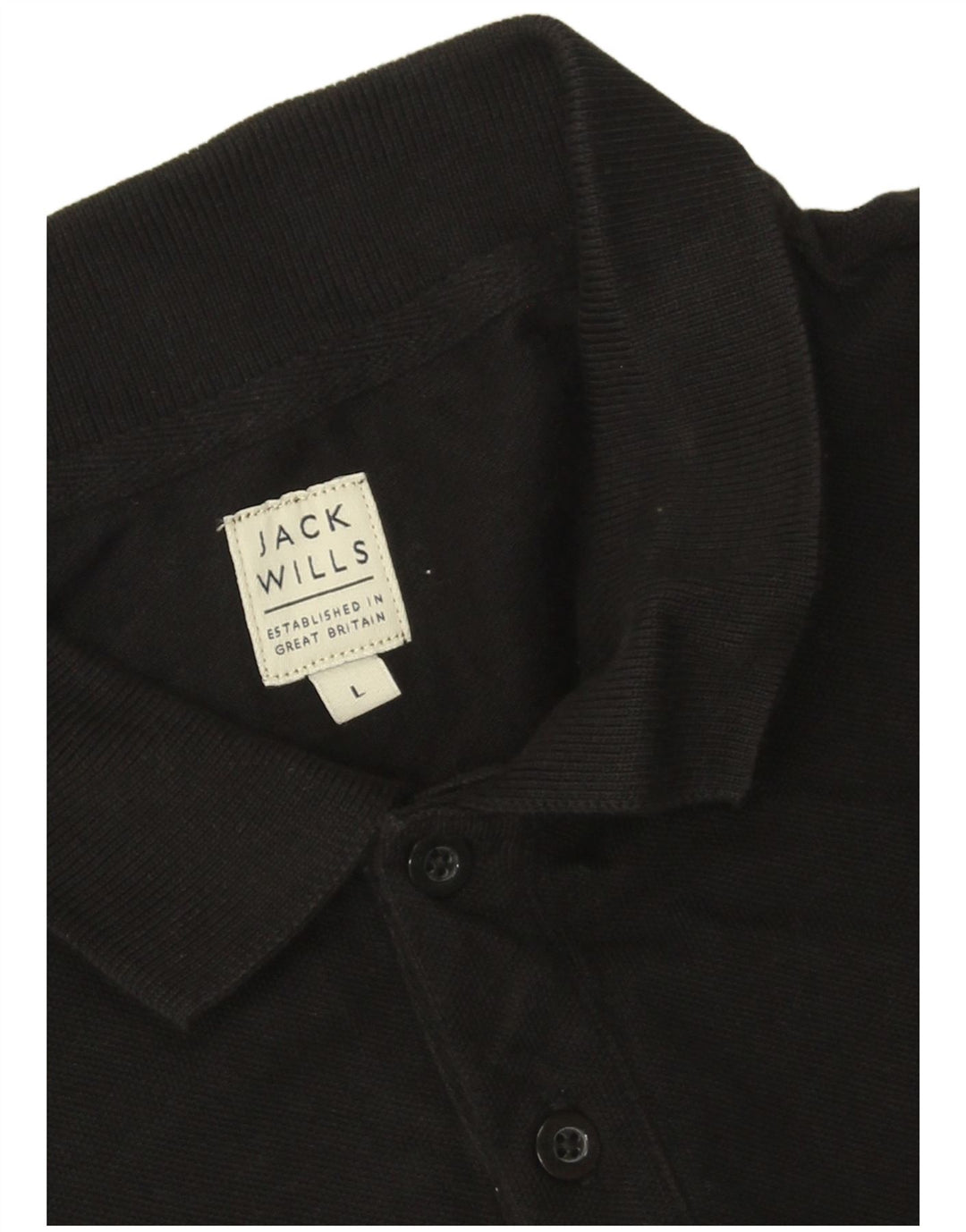 Polo da uomo Jack Wills grande in cotone nero
