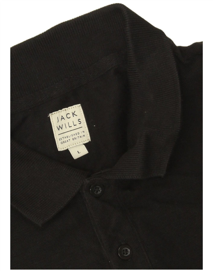 Polo da uomo Jack Wills grande in cotone nero