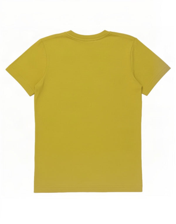 T-shirt grafica da ragazzo Adidas Top 11-12 anni in cotone giallo