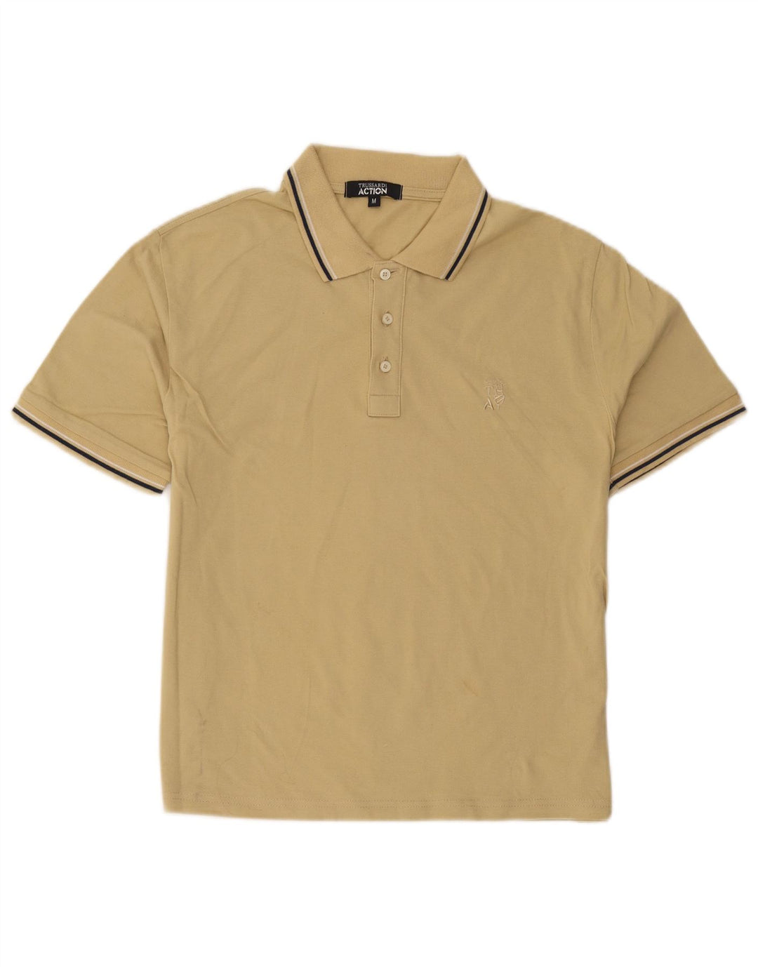 Polo Uomo Trussardi Rigata Beige Medio