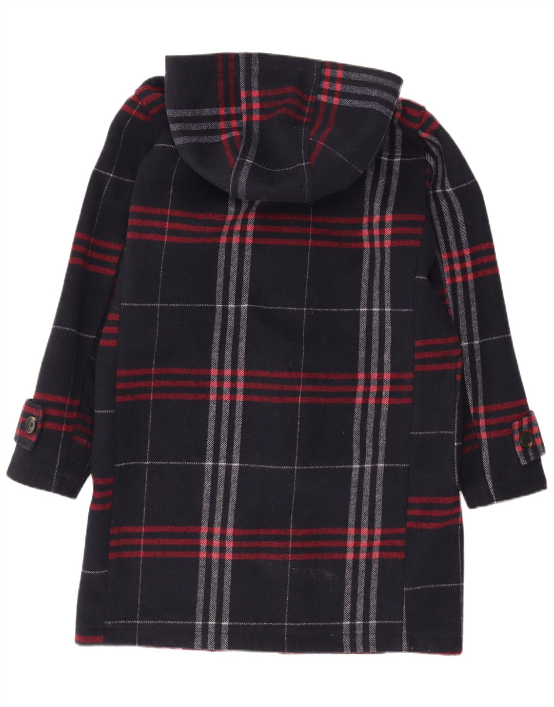 Montgomery con cappuccio da uomo Zara UK 36 piccolo poliestere a quadri blu navy