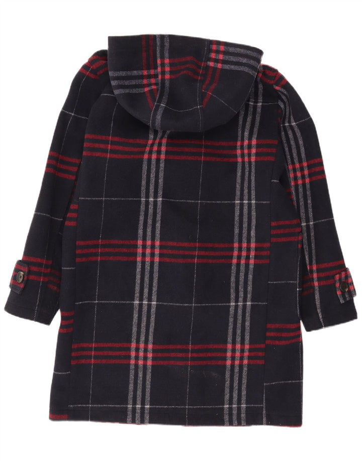 Montgomery con cappuccio da uomo Zara UK 36 piccolo poliestere a quadri blu navy