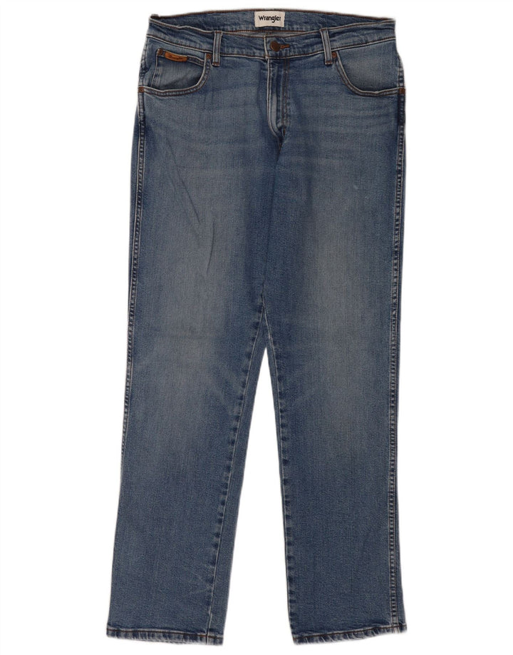 Jeans dritti da uomo Wrangler Texas W34 L32 cotone blu